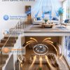 windphoto 24" Low Profile Ceiling Fans with Light and Remote, Fandelier Browm | Reversible Airflow, 3000-6000K Dimmable LED, 6 Speeds, DC Motor, Memory, Timer, Flush Mount, Bedroom, Living Room, Kitchen