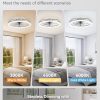 81EtErd4jmL._AC_SL1500_.jpg windphoto 23" Ceiling Fans with Lights and Remote for Bedroom, Grey | Low Profile Fan Light, 3000K-6000K Stepless Dimmable Fandelier, 6 Speed, Reversible DC Motor, APP & Remote Control, Low Noice