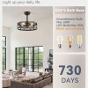 81F-HgUAuL._AC_SL1500_.jpg windphoto 18 inch Caged Fandelier Ceiling Fan Light with Remote, Black Gold | 6 Speed Adjustable,Timing, Quiet & Powerful DC, Small, Farmhouse, Industrial, Enclosed, Bladeless, Bedroom, Kitchen, Downrod