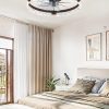 81FEBu5VrRL._AC_SL1500_.jpg windphoto 20 Inch Low Profile Ceiling Fans with Lights and Remote, Fandelier Ceiling Fan Flush Mount, 3000K-6000K Dimmable LED Fan Light, Brown Modern Ceiling Fans with Lights for Bedroom | Flush Mount, Fandelier, 3000K-6000K, Dimmable LED, for Bedroom