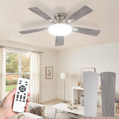 81FRhDb7SPL._AC_SL1500_.jpg windphoto 42 Inch Flush Mount Ceiling Fans with Lights, Remote & APP Control | Bright Light, 3CCT, Dimmable, Memory Function, Timer, Reversible Blade, Quiet DC Motor, Damp-Rated, Bedroom, Covered Patio