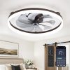 81FhbrT4LKL._AC_SL1500_.jpg windphoto 23" Low Profile Ceiling Fans with Lights, APP & Remote, Brown | Flush Mount, Dimmable LED, Quiet DC Motor, Reversible, 6 Speeds, Fandelier, for Bedroom