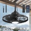 windphoto 20" Outdoor IP65 Waterproof Plug in Ceiling Fan with Lights | 6 Speeds,3CCT,Quiet,Timer,Remote Control,Smart App,DC motor,Reversible,Caged Design,ABS Material,Gazebo,Patio,Porch,Pergola