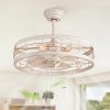 81I4-s0T4pL._AC_SL1500_.jpg windphoto 22 inch Caged Bladeless Ceiling Fan Light with Remote, White Gold | 6 Speed Adjustable,Timing, Quiet & Powerful DC, Small, Farmhouse, Industrial, Enclosed, Bladeless, Bedroom, Kitchen, Downrod