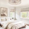 81I5yZlQmvL._AC_SL1500_.jpg windphoto 23" Caged Ceiling Fan with Light, Flush Mount Fandalier with Remote | Low Profile, Farmhouse Large, Bladeless Industrial, Quiet DC Motor, App Control for Bedroom, Kitchen, Dining Room, White Gold