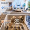 windphoto 26" Low Profile Ceiling Fans with Lights, Remote/APP Control, White | Wider Airflow, Stepless Dimmable LED, Quiet Reversible DC Motor, 6 Speeds, 3CCT, Timer, Bedroom, Living Room, Kitchen