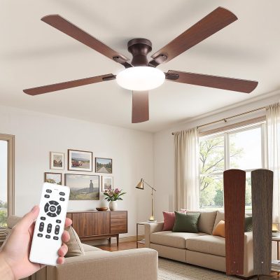 81IHvwIdL._AC_SL1500_.jpg windphoto 60 Inch Flush Mount Ceiling Fans with Lights, Remote & APP Control | 3CCT,Stepless Dimmable,Memory Function,Timer,6-speed,Reversible Blade, Quiet DC Motor, Damp-Rated, Living Room, Covered Patio