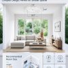 windphoto 30" Low Profile Ceiling Fans with Lights, Remote/APP Control, White | Wider Airflow, Stepless Dimmable LED, Quiet Reversible DC Motor, 6 Speeds, 3CCT, Timer, Bedroom, Living Room, Kitchen
