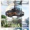 81JAfHh6JEL._AC_SL1500_.jpg windphoto 20" Brown IP65 Waterproof Outdoor Ceiling Fan with Light for Patios | APP&Remote Control,6-Speeds,3CCT Dimmable,Reverse DC Motor, Suitable for 10' x 12' Area,for Gazebo,Porch
