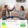 81JneOxETL._AC_SL1500_.jpg windphoto 23" Caged Farmhouse Ceiling Fan with Light, Flush Mount, Black Gold | Remote&APP Control, Large Low Profile, Rustic Fandaliers, Industrial Bladeless Enclosed, Powerful Motor for Bedroom, Kitchen