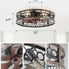 81LDrY8Dc7L._AC_SL1500_.jpg windphoto 23 Inch Caged Flush Mount Ceiling Fans with Lights, Black Gold | Low Profile, Farmhouse, Bladeless Enclosed Fandelier, Small, 6 Speed, Quiet Reversible DC, Bedroom, Kitchen, Living Room,
