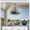 windphoto 20" Outdoor Ceiling Fans with Light, IP65 Waterproof Gazebo Fan