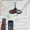 81LXikR5gcL._AC_SL1500_.jpg windphoto 20" Outdoor Ceiling Fan with Lights,IP65 Waterproof Gazebo Hanging Fan with Remote Control Smart App, Plug in Caged Ceiling Fan with 3CCT 6-Speeds for Patio Porch Pergola(Walnut)