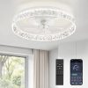 81Mc2UIFL._AC_SL1500_.jpg windphoto 22" Ceiling Fans with Lights and Remote, Fandelier White | 3CCT, 6 Speeds, Dimmable Low Profile, Flush Mount Ceiling Fan, Timer, Reversible, Memory, Bedroom, Living Room, Kitchen