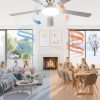 81MlyNRPyRL._AC_SL1500_.jpg windphoto 60 Inch Flush Mount Ceiling Fans with Lights, Remote & APP Control | 3CCT,Stepless Dimmable,Memory Function,Timer,6-speed,Reversible Blade, Quiet DC Motor, Damp-Rated, Living Room, Covered Patio