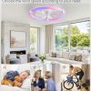 81NruewUu6L._AC_SL1500_.jpg windphoto Ceiling Fan with Light,23inch Low Profile Fandelier with Remote RGB | RGB,6 Speeds, Reversible DC Motor, Dimmable Flush Mount Fan Light, Modern fans for Bedroom