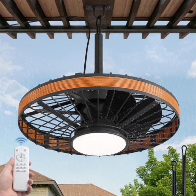 81OhE1L0uxL._AC_SL1500_.jpg windphoto 20 Outdoor Ceiling Fans with Light,Gazebo Fan with Hanging Hook | IP65 Waterproof,Outdoor Fan, App Control, 3CCT, Dimmable,6 Speeds, Caged, Plug in, for Patio, Porch, Pergola,Canopy, Brown