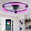 81P7veMGUOL._AC_SL1500_.jpg windphoto Ceiling Fan with Light,20inch Low Profile Fandelier with Remote RGB | RGB,6 Speeds, Reversible DC Motor, Dimmable Flush Mount Fan Light, Modern fans for Bedroom