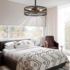 81Rh8XhopeL._AC_SL1500_.jpg windphoto 20 inch Fandelier Caged Ceiling Fan with Light and Remote, Walnut | 6 Speed Adjustable,Timing, Quiet & Powerful DC, Small, Farmhouse, Industrial, Enclosed, Bladeless, Bedroom, Kitchen, Downrod