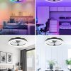 81SNWnldrlL._AC_SL1500_.jpg windphoto RGB Low Profile Ceiling Fans with Lights and Remote, 20 Inch Dimmable Modern Fan Light(3000K-6000K), 6 Speed, Reversible, APP & Remote Control, Flush Mount Ceiling Fan for Bedroom, Black