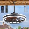 81SQslsDyaL._AC_SL1500_.jpg windphoto 20" Outdoor Ceiling Fans with Light, IP65 Waterproof Gazebo Fan | Outdoor Fan with Hanging Hook, Remote & App Control, 3CCT Dimmable,Timer, Caged Plug in Ceiling Fan for Patio, Porch, Pergola