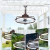 81SYo2E4qSL._AC_SL1500_.jpg windphoto 20" Waterproof Brown Outdoor Ceiling Fan with Light for Gazebo | IP65 Wet Rated,APP Control,6-Speeds,3CCT Dimmable,Reverse DC Motor,Suitable for 10' x 12' Area,Plug In for Patio,Porch