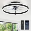 81ScUY14eoL._AC_SL1500_.jpg windphoto Ceiling Fans with Lights and Remote, 20'' Low Profile Ceiling Fan with Light, 3000-6000K Dimmable Fandelier Ceiling Fans, Modern Flush Mount Fan Light for Bedroom with 6 Wind Speeds- Black | 3000-6000K Dimmable LED, 6 Wind Speeds, Quiet Reversible DC Motor, Small Flush Mount Fandelier for Bedroom, Living Room