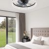 81UFOhfmVHL._AC_SL1500_.jpg windphoto 22" Low Profile Ceiling Fans with Lights, APP & Remote, Black | Flush Mount, Fandelier, 3000K-6000K, Dimmable LED, for Bedroom