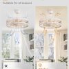 81UPaHV6rbL._AC_SL1500_.jpg windphoto 22 inch Caged Bladeless Ceiling Fan Light with Remote, White Gold | 6 Speed Adjustable,Timing, Quiet & Powerful DC, Small, Farmhouse, Industrial, Enclosed, Bladeless, Bedroom, Kitchen, Downrod