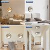 81UUrV2VQ7L._AC_SL1500_.jpg Dimmable Moon Wall Light 9.5 inch Wall Lights with Remote Control Plug-in Modern LED Wall Light, 12W Black Wall Lamp Indoor Wall Mounted Ceiling Light Fixture for Bedroom Living Room Corridor