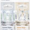81Uk3bmIzqL._AC_SL1500_.jpg windphoto 2 Pack 24" Ceiling Fans with Lights and Remote, Low Profile | Flush Mount, Stepless Dimmable Fandelier, 6 Speeds, 3 CCT, Quiet Reversible DC Motor, 2H Timer, Bedroom, Living Room, White