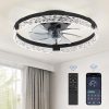 81VtJJjy7IL._AC_SL1500_.jpg windphoto 20 Inch Low Profile Ceiling Fans with Lights and Remote, Fandelier Ceiling Fan Flush Mount, 3000K-6000K Dimmable LED Fan Light, Black Modern Ceiling Fans with Lights for Bedroom | Flush Mount, Fandelier, 3000K-6000K, Dimmable LED, for Bedroom