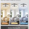 81W6fQoCDDL._AC_SL1500_.jpg windphoto 2 Pack 20" Ceiling Fans with Lights and Remote for Bedroom, Black | Low Profile Fan Light, 3000K-6000K Stepless Dimmable Fandelier, 6 Speed, Reversible DC Motor, APP & Remote Control, Low Noice