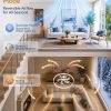 windphoto 30" Low Profile Ceiling Fans with Lights, Remote/APP Control, White | Wider Airflow, Stepless Dimmable LED, Quiet Reversible DC Motor, 6 Speeds, 3CCT, Timer, Bedroom, Living Room, Kitchen
