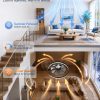 windphoto 24" Low Profile Ceiling Fans with Light and Remote, Fandelier Black | Reversible Airflow, 3000-6000K Dimmable LED, 6 Speeds, DC Motor, Memory, Timer, Flush Mount, Bedroom, Living Room, Kitchen