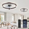 81YRlmlv6SL._AC_SL1500_.jpg windphoto 2-Pack 20" Ceiling Fans with Lights, APP & Remote, Brown | Low Profile, Flush Mount, Fandelier, 3000K-6000K, Dimmable LED, for Bedroom