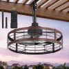81ZfIMgWoSL._AC_SL1500_.jpg windphoto 22" Outdoor Ceiling Fan No Light for Patios, Wet Rated Gazebo Fan | Outdoor Fan with Hanging Hook, Plug in, Remote Control,Caged, 6 Speeds, 4Timer, for Porch, Pergola, Canopy