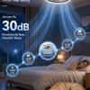 windphoto 24" Low Profile Ceiling Fans with Light and Remote, Fandelier Browm | Reversible Airflow, 3000-6000K Dimmable LED, 6 Speeds, DC Motor, Memory, Timer, Flush Mount, Bedroom, Living Room, Kitchen