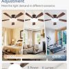 81bIM-gAm7L._AC_SL1500_.jpg windphoto 42 Inch Flush Mount Ceiling Fans with Lights, Remote & APP Control | Bright Light, 3CCT, Dimmable, Memory Function, Timer, Reversible Blade, Quiet DC Motor, Damp-Rated, Bedroom, Covered Patio