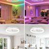 81bkr6qGuxL._AC_SL1500_.jpg windphoto 23" Ceiling Fans with Lights and Remote for Bedroom, White | RGB Low Profile Fan Light, 3000K-6000K Stepless Dimmable, 6 Speed, Reversible DC Motor, APP & Remote Control, Low Noice