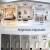 windphoto 26" Low Profile Ceiling Fans with Lights, Remote/APP Control, Black | Wider Airflow, Stepless Dimmable LED, Quiet Reversible DC Motor, 6 Speeds, 3CCT, Timer, Bedroom, Living Room, Kitchen
