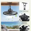 81dGpUHNTYL._AC_SL1500_.jpg windphoto 20" Outdoor Ceiling Fan No Light, Plug-in Waterproof Gazebo Fan | 6 Speeds, 3 Timers, 2 Hanging Rods, Mute Remote, Reversible Motor, Memory Function, Cage Design, for Pergola, Patio, Porch