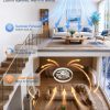 windphoto 24" Low Profile Ceiling Fans with Light and Remote, Fandelier White | Reversible Airflow, 3000-6000K Dimmable LED, 6 Speeds, DC Motor, Memory, Timer, Flush Mount, Bedroom, Living Room, Kitchen