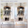 81eA5AMX5L._AC_SL1500_.jpg windphoto 20 Outdoor Ceiling Fans with Light,Gazebo Fan with Hanging Hook | IP65 Waterproof,Outdoor Fan, App Control, 3CCT, Dimmable,6 Speeds, Caged, Plug in, for Patio, Porch, Pergola,Canopy, Brown
