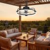 81eHEx4cULL._AC_SL1500_.jpg windphoto 20" Waterproof Black Outdoor Ceiling Fan with Light for Gazebo | IP65 Wet Rated,APP Control,6-Speeds,3CCT Dimmable,Reverse DC Motor,Suitable for 10' x 12' Area,Plug In for Patio,Porch