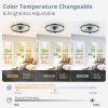 81ebpQbRS0L._AC_SL1500_.jpg windphoto 2 Pack 20" Modern Ceiling Fans with Lights and Remote, Black | Fandelier, Dimmable Low Profile, Flush Mount, Stepless Color Temperature Change, 6 Speeds, Bedroom, Living Room, Kitchen