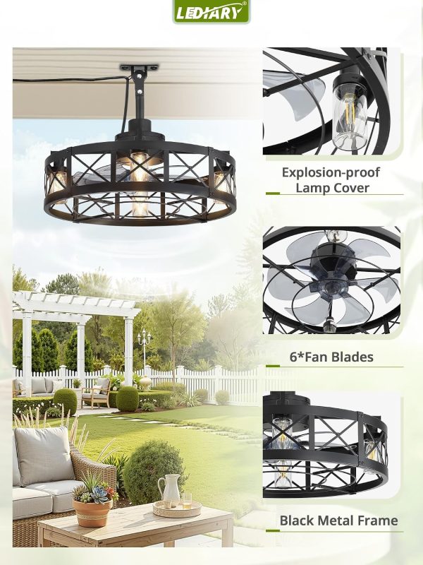 81fMCPajMwL._AC_SL1500_.jpg windphoto 22" Outdoor Ceiling Fan with Lights for Patio,Waterproof Gazebo Fan | Plug in Outdoor Fan with Remote Control,4Timer, 6-Speed Reversible Motor, Hanging Caged Ceiling Fan for Porch, Pergola,Canopy