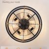81fVxYACRyL._AC_SL1500_.jpg windphoto 23" Black Caged Low Profile Ceiling Fan with Light and Remote | Flush Mount, Bladeless Enclosed Fandelier, 6 Speed, Quiet Powerful DC, Rustic,Farmhouse, Small, Bedroom, Kitchen, Indoor