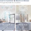 windphoto 2 Pack 20" Modern Ceiling Fans with Lights and Remote, White | Fandelier, Dimmable Low Profile, Flush Mount, Stepless Color Temperature Change, 6 Speeds, Bedroom, Living Room, Kitchen