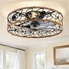 81g82BmmbyL._AC_SL1500_.jpg windphoto 23" Caged Ceiling Fan with Light, Flush Mount Fandalier with Remote | Low Profile, Farmhouse Large, Bladeless Industrial, Quiet DC Motor, App Control for Bedroom, Kitchen, Dining Room, Walnut